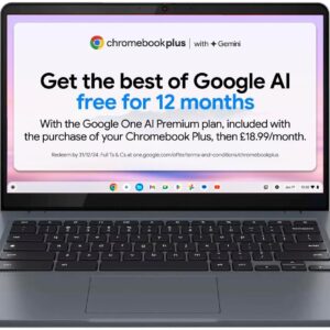 Lenovo IdeaPad Slim 3 Chromebook Plus | 14 Inch Full HD Laptop | Intel Core i3-N305 | 8GB RAM | 256GB eMMC| Chrome OS | Storm Grey