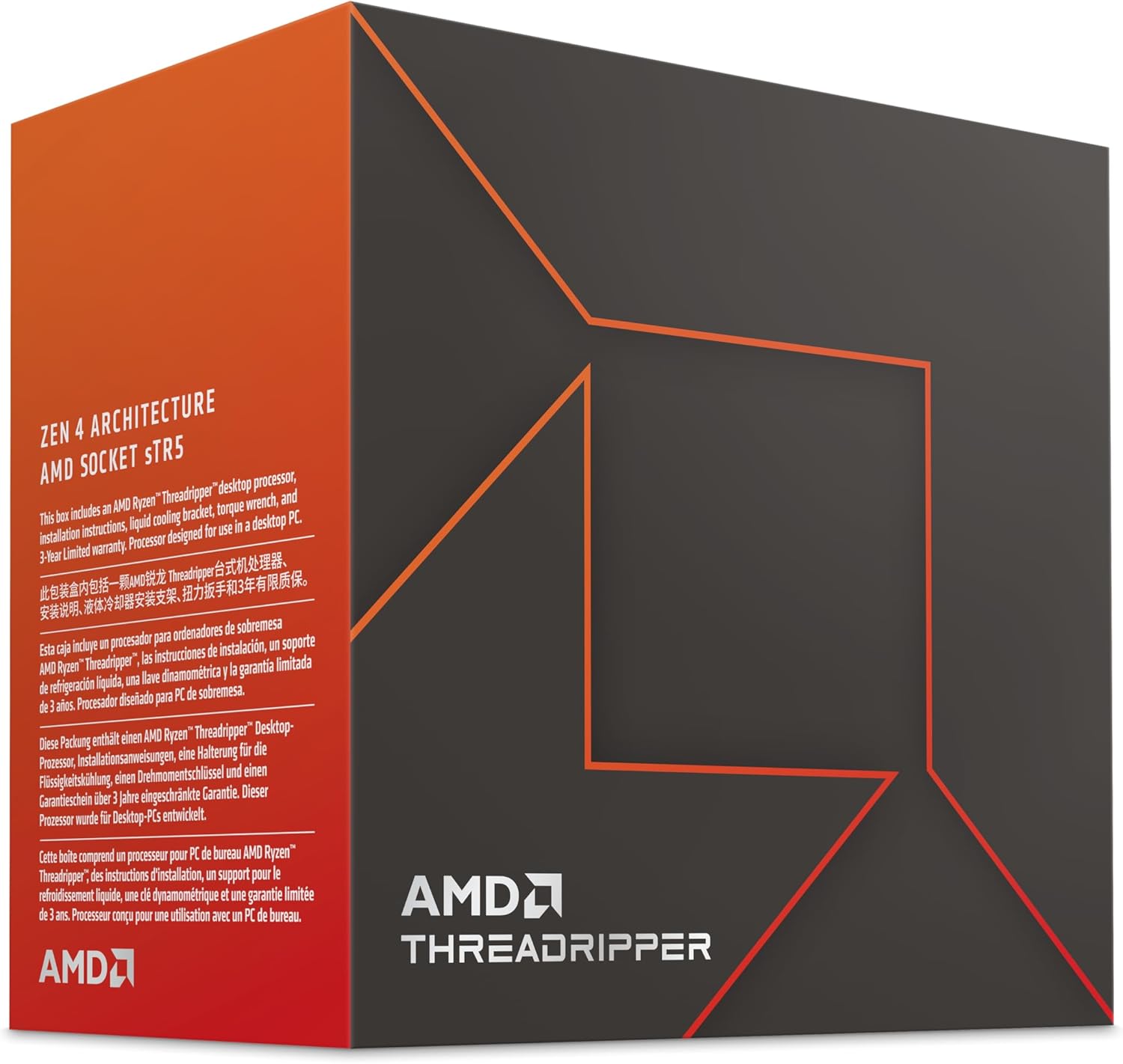 AMD Ryzensets Threadripper 7980X (64 cores/128 threads, 350W TDP, SP6 Socket, 320MB cache, up to 5,1 Ghz max boost, no cooler)