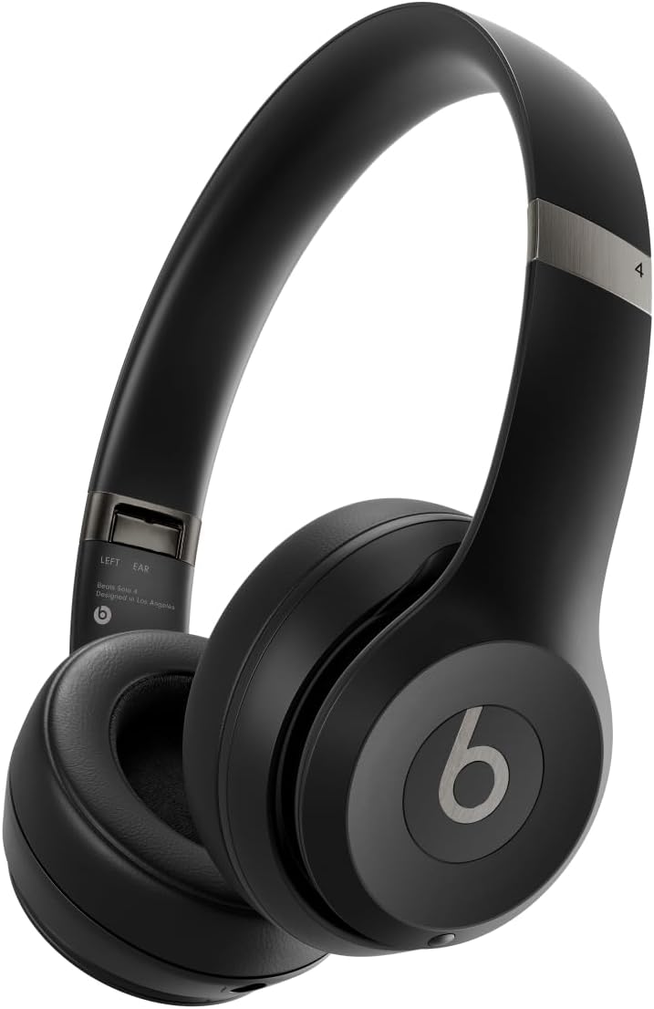 Beats Solo 4 – Wireless Bluetooth On-Ear Headphones, Apple & Android Compatible, Up to 50 hours of Battery Life - Matte Black