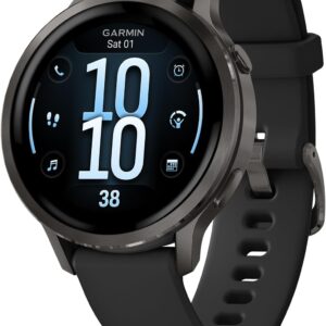 Garmin Venu 4 41mm - GPS Smartwatch, AMOLED Touchscreen, 24/7 Advanced Health & Fitness, 80+ sports apps, Flashlight, ECG app, Sleep Tracking, Fitness coach, up to 10 days battery life, Slate/Black