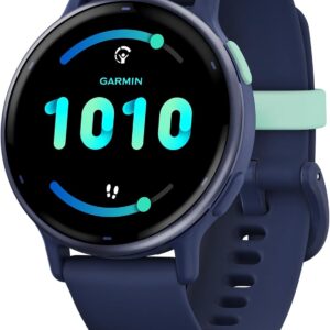 Garmin vívoactive 5 GPS 42mm Smartwatch, AMOLED Touchscreen, All-day Health Monitoring, Advanced Fitness Features, Personalised Sleep Coaching, Music, up to 11 days battery life, Navy