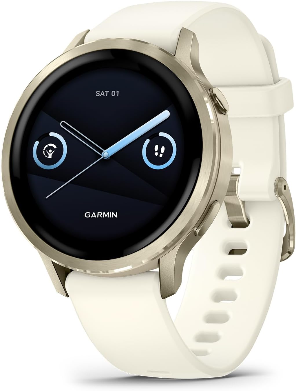 Garmin Venu 4 41mm - GPS Smartwatch, AMOLED Touchscreen, 24/7 Advanced Health & Fitness, 80+ sports apps, Flashlight, ECG app, Sleep Tracking, Fitness coach, up to 10 days battery life,Lunar Gold/Bone