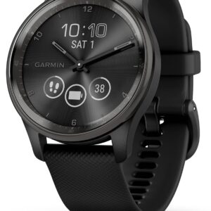 Garmin vívomove Trend, Hybrid 40mm smartwatch with health & fitness functions, dynamic watch hands, touchscreen display & up to 5 days battery life, Black