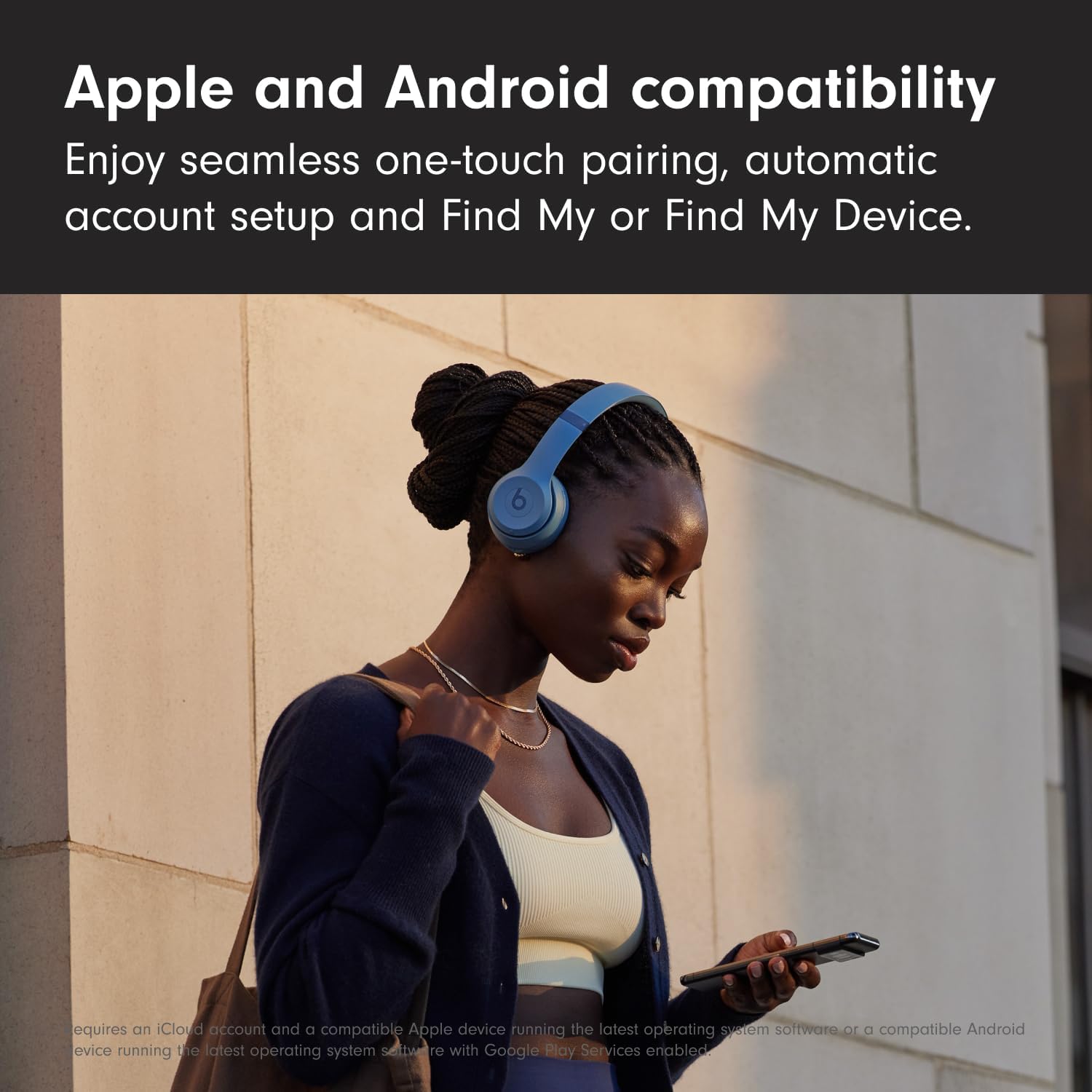 Beats Solo 4 – Wireless Bluetooth On-Ear Headphones, Apple & Android Compatible, Up to 50 hours of Battery Life - Slate Blue - Image 2